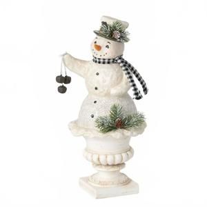 NEW SULLIVANS 15.5" snowman figurine in white